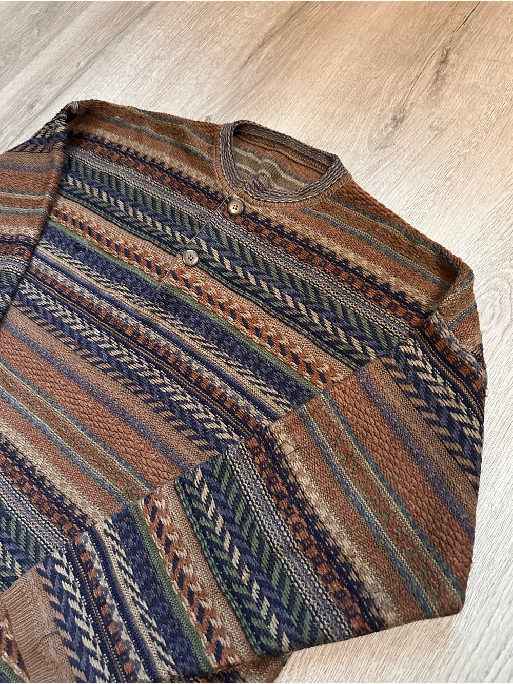 Vintage Multicolor Striped Knit Sweater